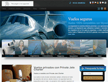 Tablet Screenshot of privatejetscharter.es